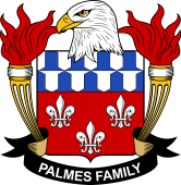 Coat of arms used by the Palmes family in the United States of America