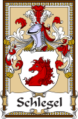 German Coat of Arms Wappen Bookplate  for Schlegel