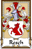 German Coat of Arms Wappen Bookplate  for Resch