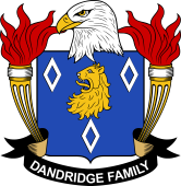 Coat of arms used by the Dandridge family in the United States of America