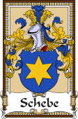 German Coat of Arms Wappen Bookplate  for Schebe