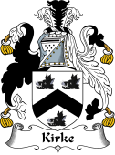 English Coat of Arms for the family Kirke