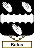 English Coat of Arms Shield Badge for Bates