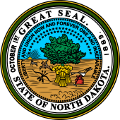 US State Seal for North Dakota 1889