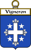 French Coat of Arms Badge for Vigneron