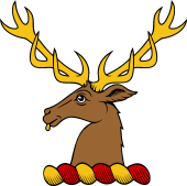 Family crest from Scotland for Dirom (Banff)