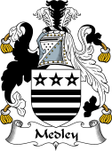 English Coat of Arms for the family Medley