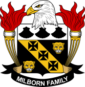 Coat of arms used by the Milborn family in the United States of America