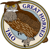 Birds of Prey Clipart image: Great Horned Owl-M