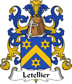 Coat of Arms from France for Letellier (Tellier le)