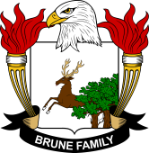 Coat of arms used by the Brune family in the United States of America