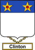 English Coat of Arms Shield Badge for Clinton