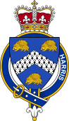 British Garter Coat of Arms for Harris (England)