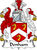 English Coat of Arms for the family Denham