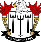 Coat of arms used by the Worthington family in the United States of America