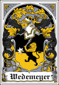 German Wappen Coat of Arms Bookplate for Wedemeyer