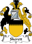 English Coat of Arms for Skerett or Skerit
