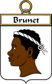 French Coat of Arms Badge for Brunet