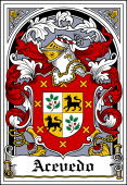 Spanish Coat of Arms Bookplate for Acevedo