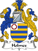 English Coat of Arms for the family Holme (s) or Hulme