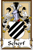 German Coat of Arms Wappen Bookplate  for Scherf