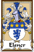German Coat of Arms Wappen Bookplate  for Elsner