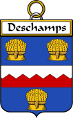 French Coat of Arms Badge for Deschamps