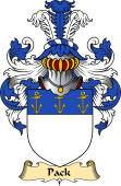 English Coat of Arms (v.23) for the family Pack or Packe