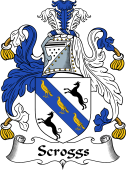 English Coat of Arms for Scroggs or Scruggs