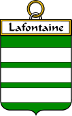 French Coat of Arms Badge for Lafontaine