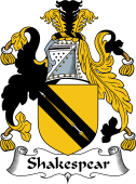 English Coat of Arms for the family Shakespear (e)