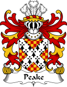 Welsh Coat of Arms for Peake (or Pec, Denbighshire)