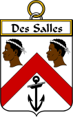 French Coat of Arms Badge for Des Salles