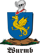 German shield on a mount for Wurmb