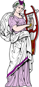 Gods and Goddesses Clipart image: Erato (Muse)