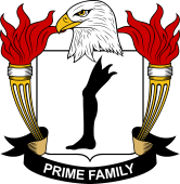 Coat of arms used by the Prime family in the United States of America