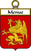 French Coat of Arms Badge for Menue (de la)