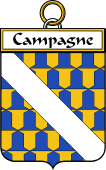 French Coat of Arms Badge for Campagne
