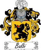 Araldica Italiana Coat of arms used by the Italian family Balbi