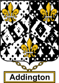 English Coat of Arms Shield Badge for Addington