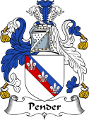 English Coat of Arms for the family Pender