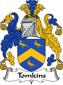 English Coat of Arms for Tomkins or Thompkins