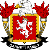 Coat of arms used by the Garnett family in the United States of America