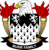 Coat of arms used by the Burr family in the United States of America