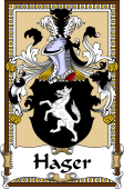 German Coat of Arms Wappen Bookplate  for Hager
