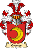 v.23 Coat of Family Arms from Germany for Gruner