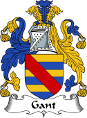 English Coat of Arms for Gant or Gaunt