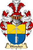 v.23 Coat of Family Arms from Germany for Wencker