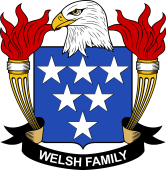 Coat of arms used by the Welsh family in the United States of America