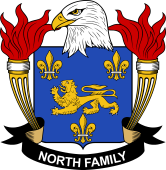 Coat of arms used by the North family in the United States of America